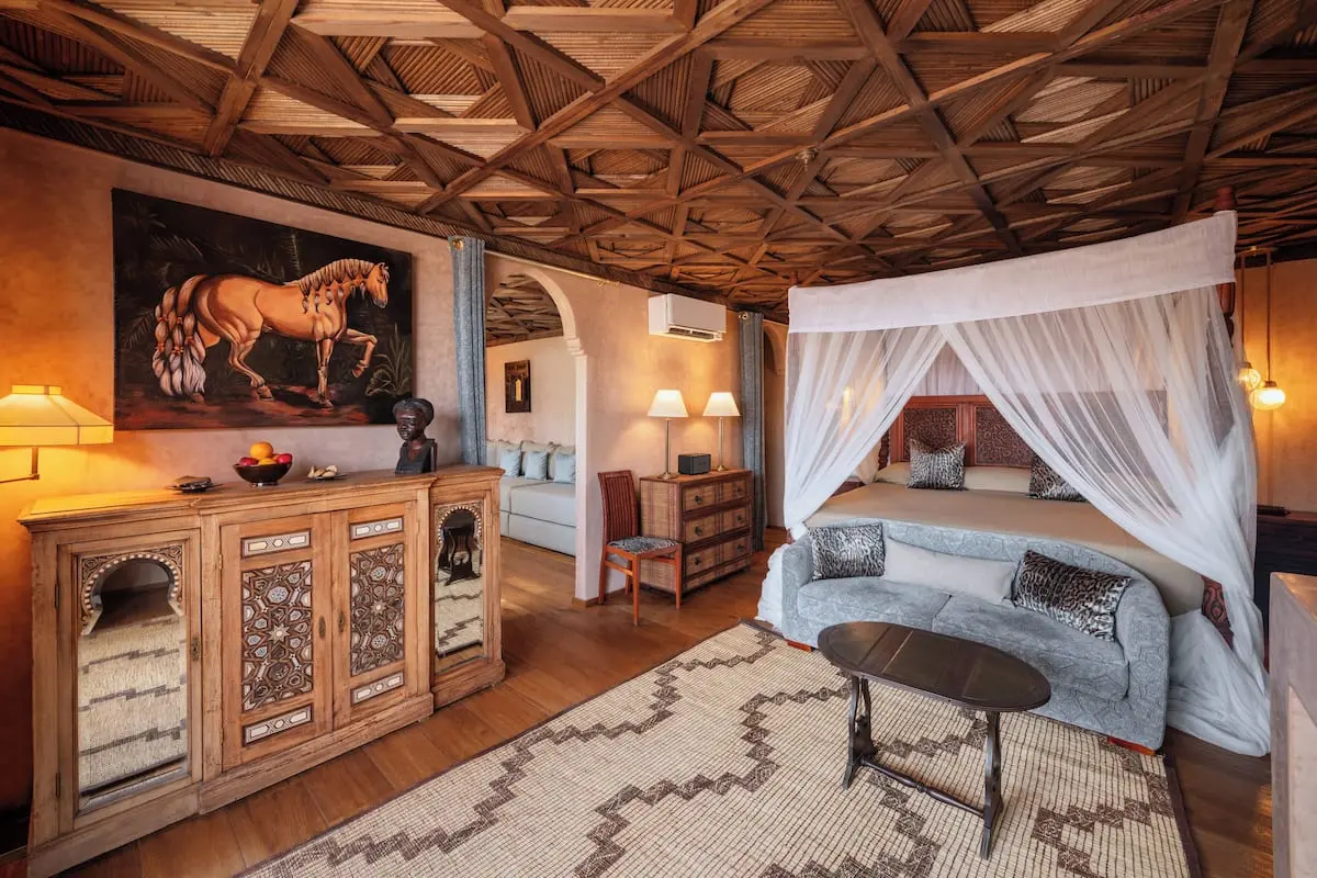 Signature Suite at Riad Kheirredine – luxurious room with elegant decor and modern amenities