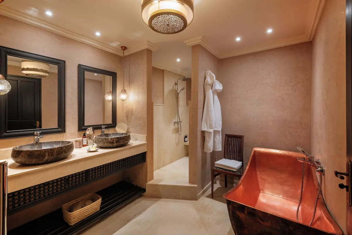 Signature Suite at Riad Kheirredine – luxurious room with elegant decor and modern amenities